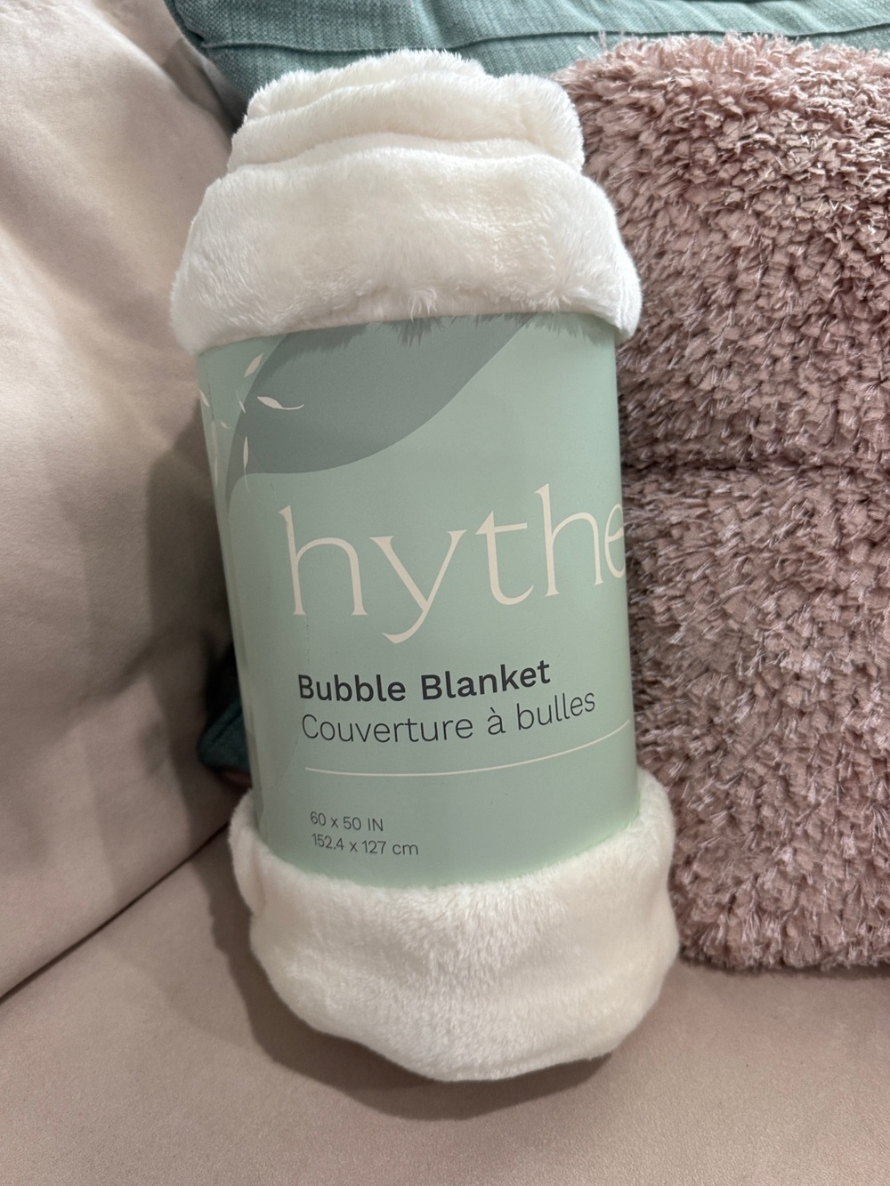 Hythe Bubble Blanket Plush Throw - White *NWT